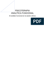 Psicoterapia Analítica Funcional: El Análisis Funcional en La Sesión Clínica