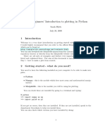 Basic Beginners' Introduction To Plotting in Python: Sarah Blyth July 23, 2009