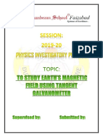 Investigatory Project Tangent Galvanometer