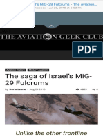 The Saga of Israel's MIG-29 Fulcrums