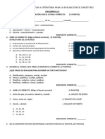 Cuestionario de Lengua y Literatura para La Evaluación de Supletorio