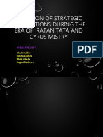 Diversion of Strategic Orientations During The Era of Ratan Tata and Cyrus Mistry