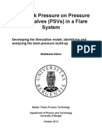 High Back Pressure On Pressure Safety Valves (PSVS) in A Flare System