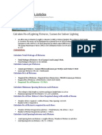 Electrical Notes & Articles: Calculate No of Lighting Fixtures / Lumen For Indoor Lighting