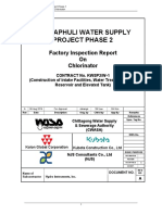 Karnaphuli Water Supply Project Phase 2: Factory Inspection Report On Chlorinator