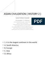 Asian Civilization (History 2) Midterm