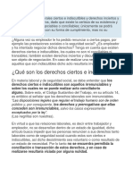 Existen Derechos Laborales Ciertos e Indiscutibles y Derechos Inciertos y Discutibles