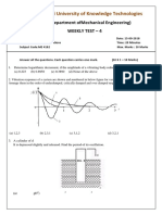 Rajiv Gandhi University of Knowledge Technologies: (Department Ofmechanical Engineering) Weekly Test - 4