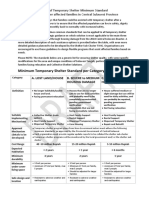 DRAFT Temporary Shelter Standards