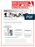 Ejercicios de Conectores de Texto para Cuarto de Secundaria