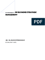 A Project On Raymond Strategic Management: By: MR - Manoj Diwakaran