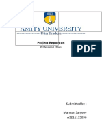 Uttar Pradesh - : Project Report On