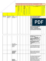 Hazard Identification and Risk Assessment Form: Location Activities Hazard Controls