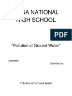 Pollution of Ground Water