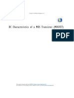 DC Characteristics of A MOS Transistor (MOSFET) : Created in COMSOL Multiphysics 5.4