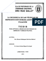 La Incidencia de Las Técnicas de Reproducción Humana Asistida en La Filiación