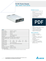 1200W With 5V/2A Standby / MEB-1K2A Series: Medical / Industrial AC-DC Power Supply