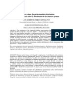 Nueva Teoria Sobre La Distribucion de Los Numeros Primos