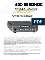 Owner's Manual: PRODUCT DESCRIPTION - The Streamliner™ 900 Bass Amplifier Has Been Manufactured To The Highest Degree of