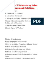 Chapter 9 Maintaining Labor Management Relations F