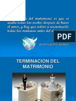 Terminacion Del Matrimonio