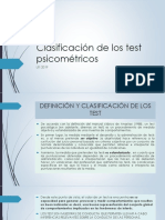 Clasificación de Los Test Psicométricos