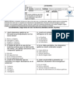 PRUEBA 8° Elementos Químicos en El Entorno