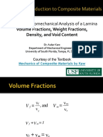 Chapter 3 Micromechanical Analysis of A Lamina: Volume Fractions, Weight Fractions, Density, and Void Content