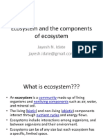 Ecosystem and The Components of Ecosystem: Jayesh N. Idate