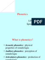 Phonetics: LING 200 Spring 2002