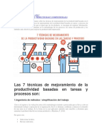 Las Siete Técnicas Del Mejoramiento de La Productividad