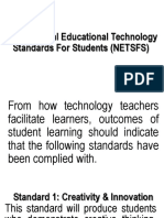 ISTE National Educational Technology Standards For Students (NETSFS)