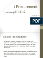 Project Procurement Management: Lecture-7