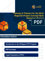 Training of Trainers For The DILG Regional Project Concept Note Workshop Rollout