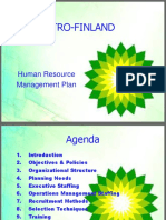 BP Centro-Finland: Human Resource Management Plan