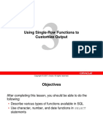 Using Single-Row Functions To Customize Output