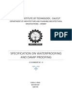 Specification On Waterproofing and Damp Proofing: National Institute of Technology, Calicut