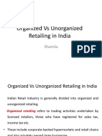 Topic 6 - Organized Vs Unorganized Retailing in India