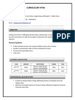 Curriculum Vitae Ankit Parashar: Objective