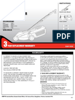 Ecomow Electric Mower: Original Instructions Specifications