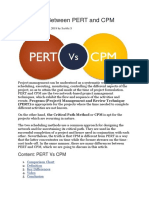 Difference Between PERT and CPM