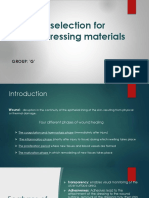 Selection For Dressing Materials