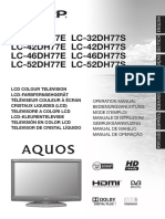 Lc-32dh77e LC-32DH77S Lc-42dh77e LC-42DH77S Lc-46dh77e LC-46DH77S Lc-52dh77e LC-52DH77S