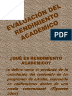 Evaluacion Del Rendimiento Academico