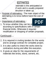 Estimation and Coasting Notes