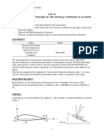 Lab 1a Wind Tunnel Testing Principles & Lift and Drag Coefficients On An Airfoil