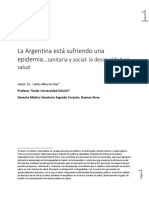 La Mayor Epidemia de La Argentina Sanitaria y Social Autor Carlos Alberto Díaz Universidad Isalud