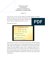 Finite Element Analysis Prof. Dr.B.N.Rao Department of Civil Engineering Indian Institute of Technology, Madras