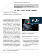 How To Record Uterine Artery Doppler in The First Trimester