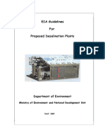 EIA Guidelines For Proposed Desalination Plants: Department of Environment